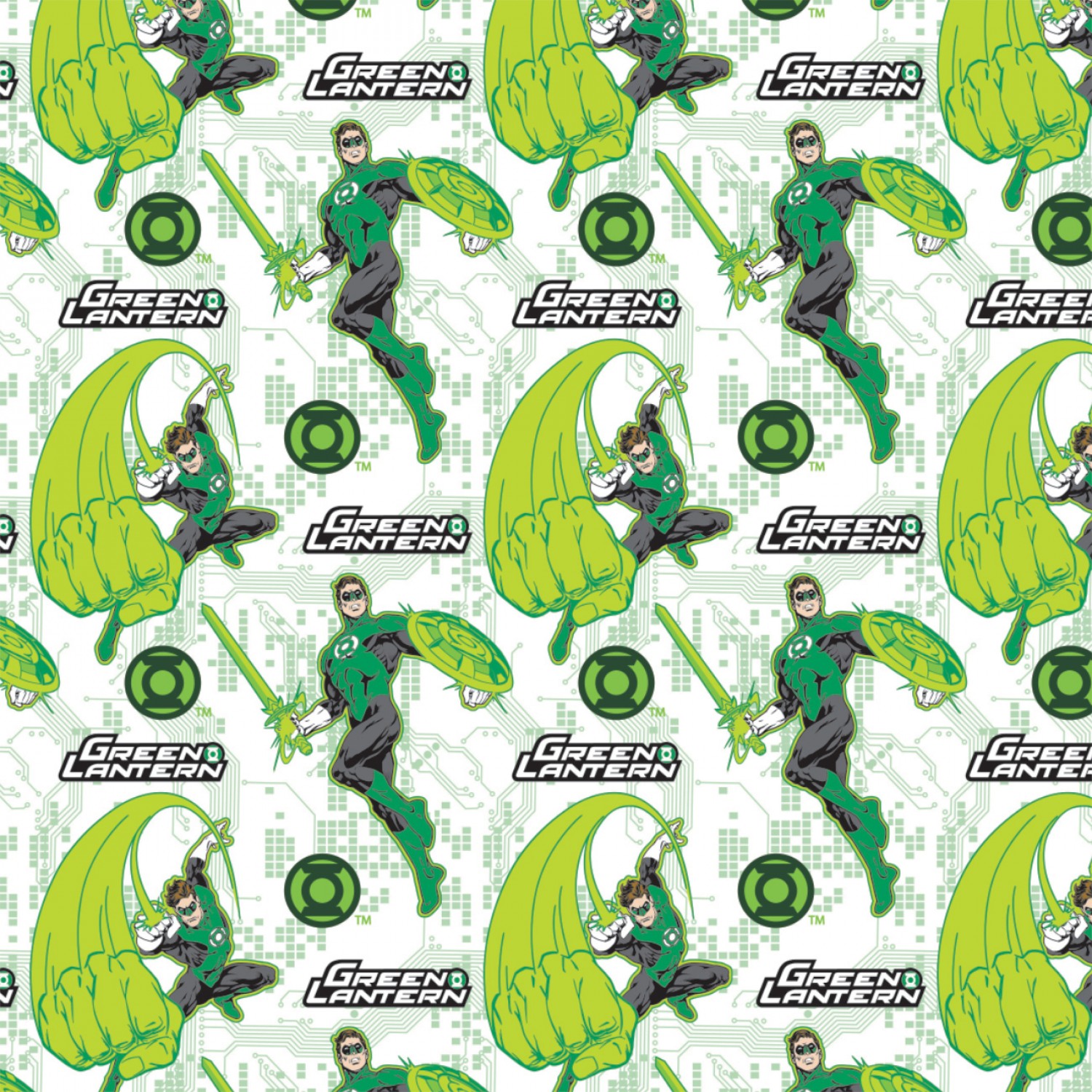 DC Comics Green Fear Nothing Fabric - White