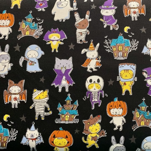 Black Costume Animal Halloween Fabric Cotton Oxford