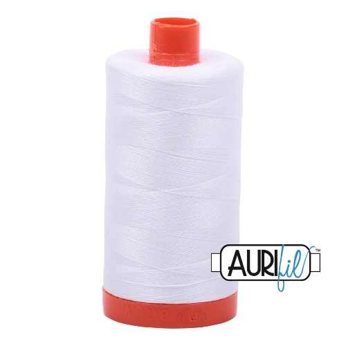 Aurifil 50 1300m 2024 White Cotton Thread