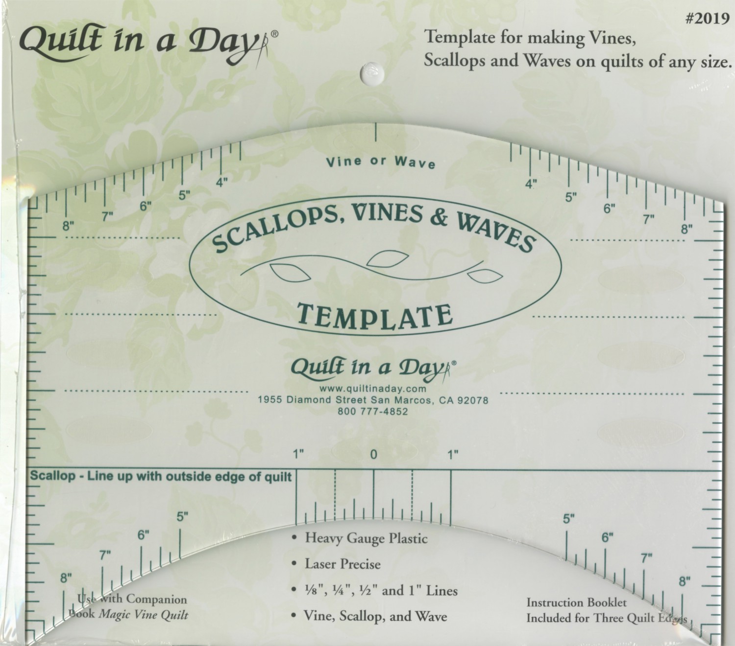 Scallops, Vines and Waves Template