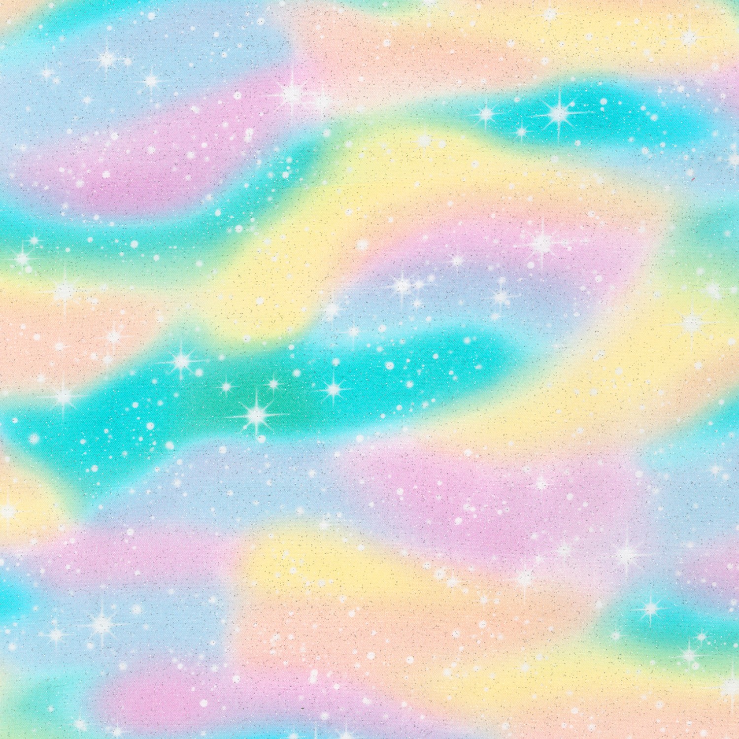 Pastel Galaxy Fabric With Glitter