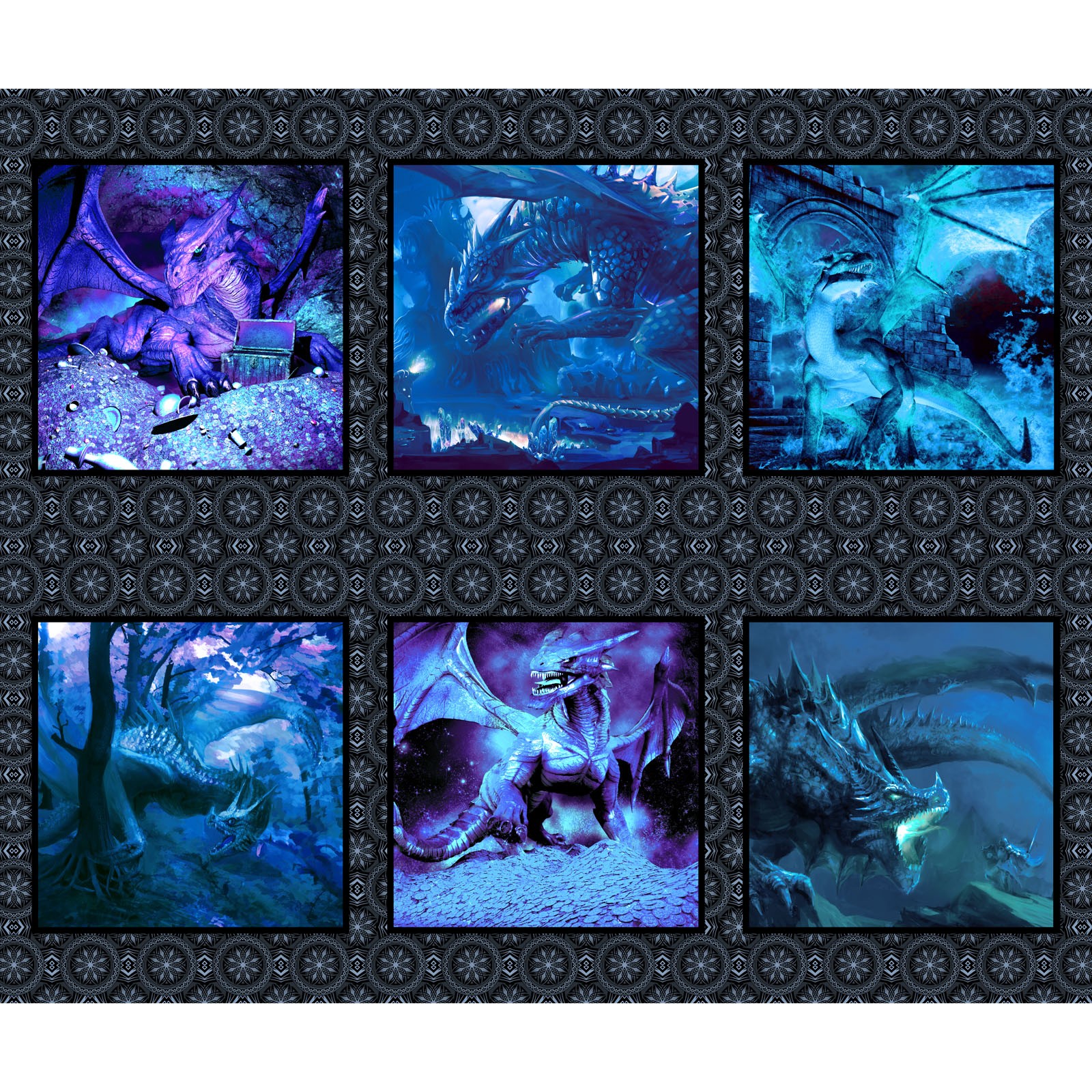 Small Dragons Blue Fury Panel