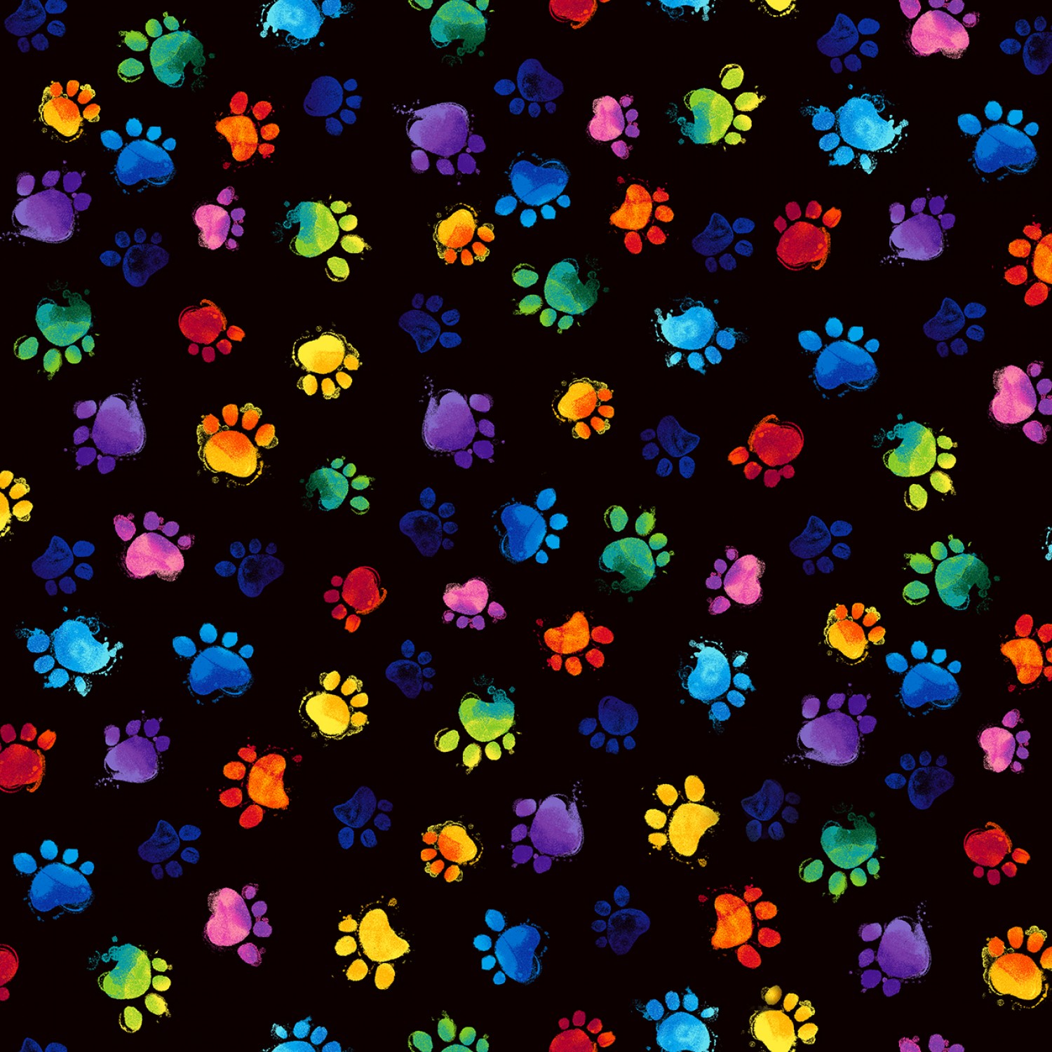 Meow-Za Black Paws Cat Fabric