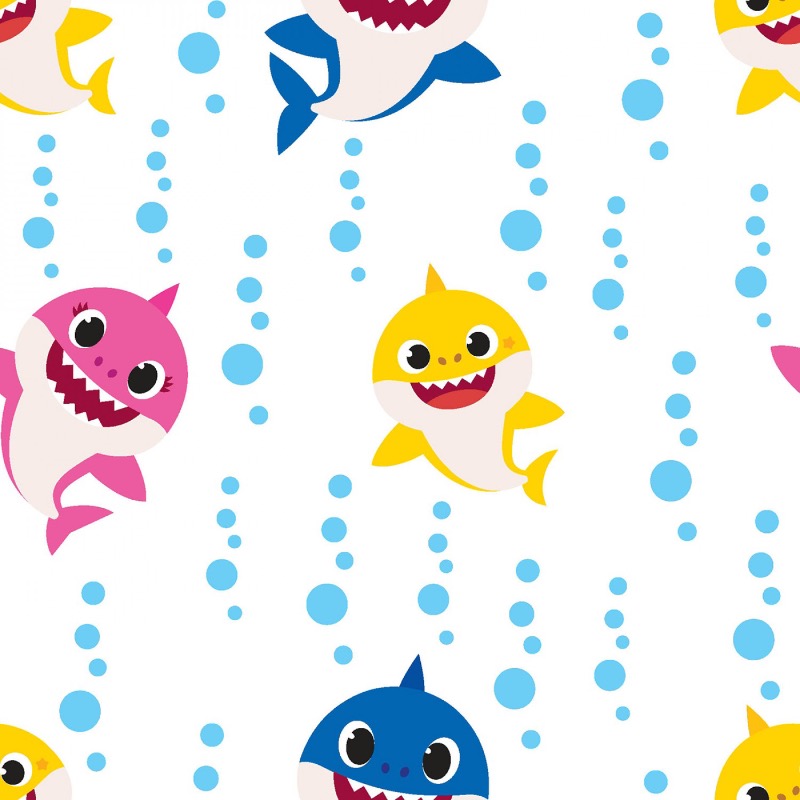 Baby Shark Family Bubble Blast Fabric