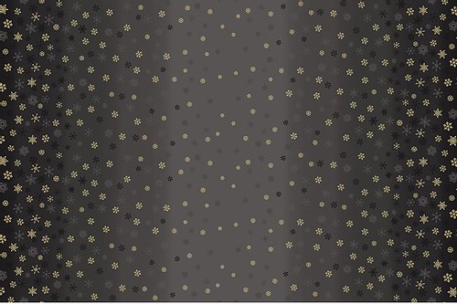 Ombre Snowflake Black Fabric Makower 2248/X