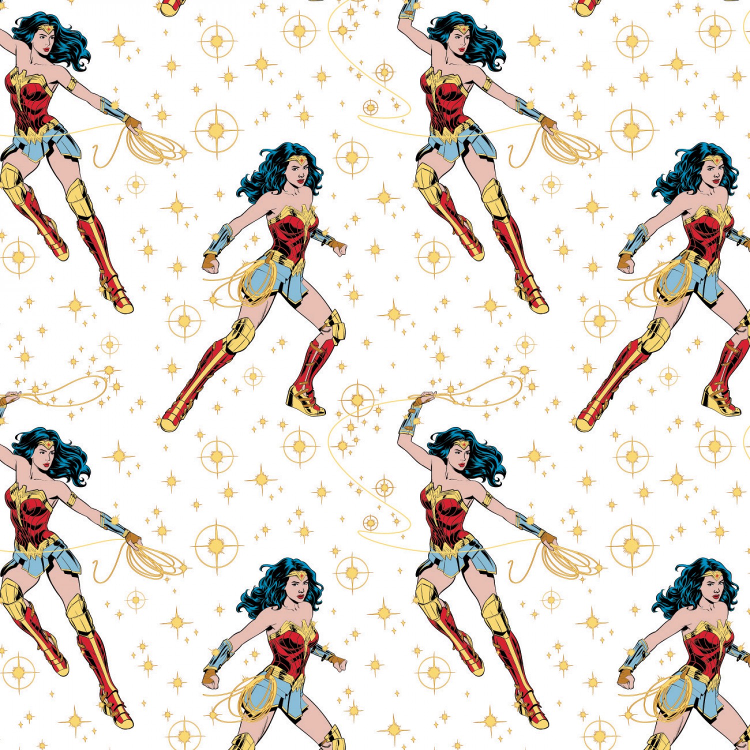 DC Comics Wonder Woman 1984 Poses Fabric - White