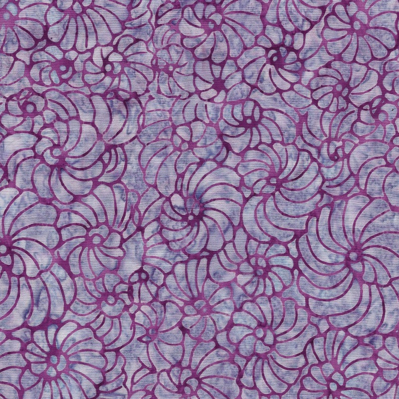 Island Batik Mystery - Scrolling Lilac