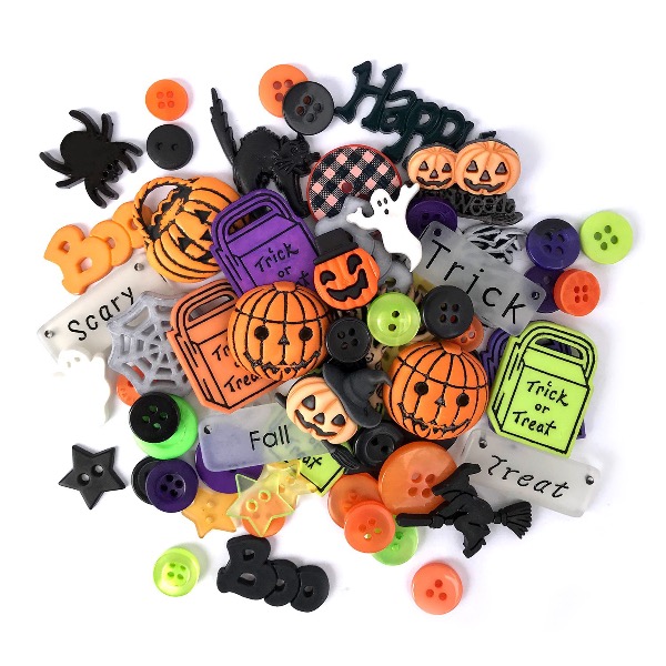 Halloween Value Pack Button Embellishments
