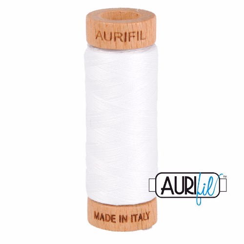 Aurifil 80 280m 2024 White Cotton Thread