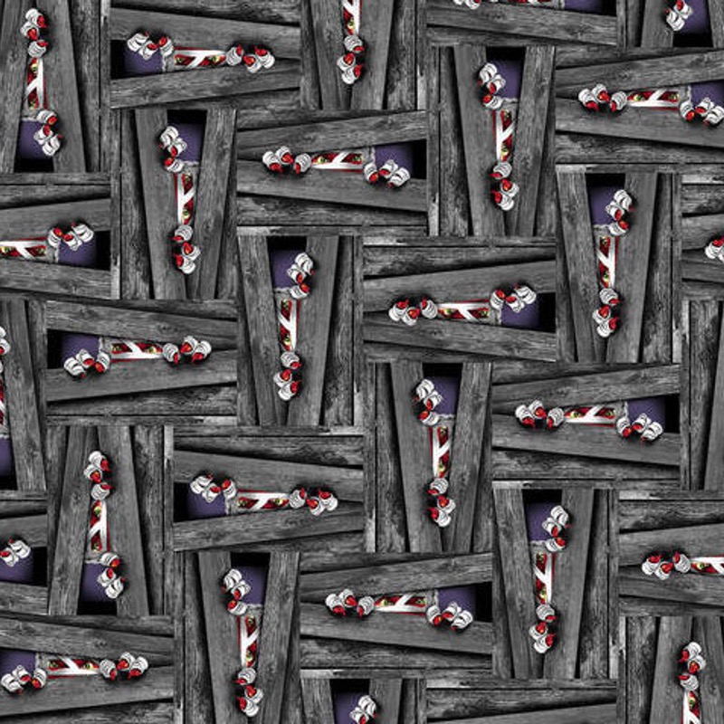 Hocus Pocus Peeking Mummies Glow In The Dark Fabric