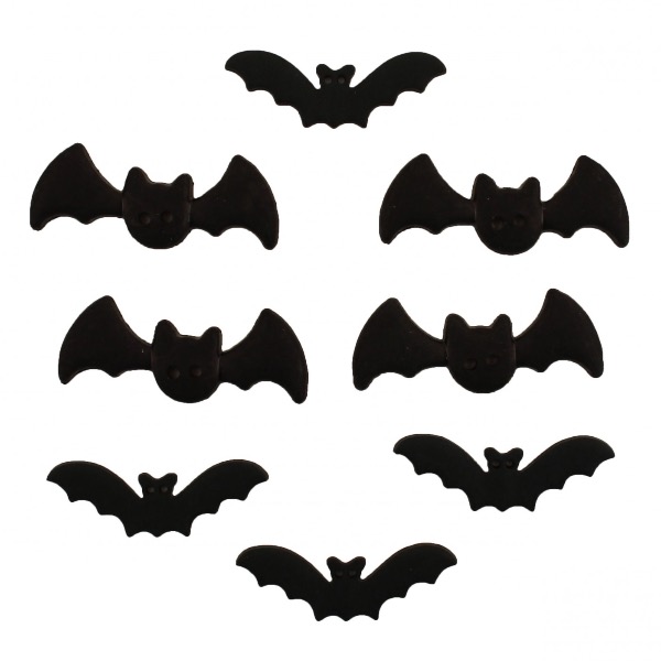 Halloween Bats Button Embellishments