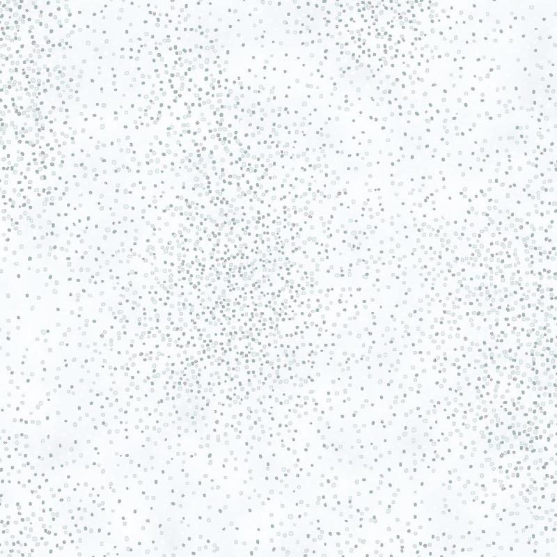 Ice Snow with Silver Metallic Christmas Fabric