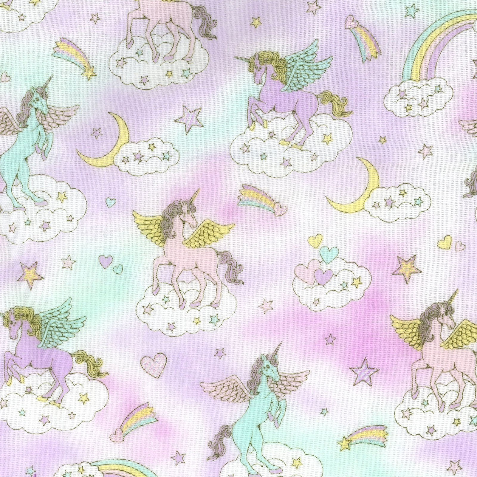 Fairytale Unicorn Double Gauze Fabric