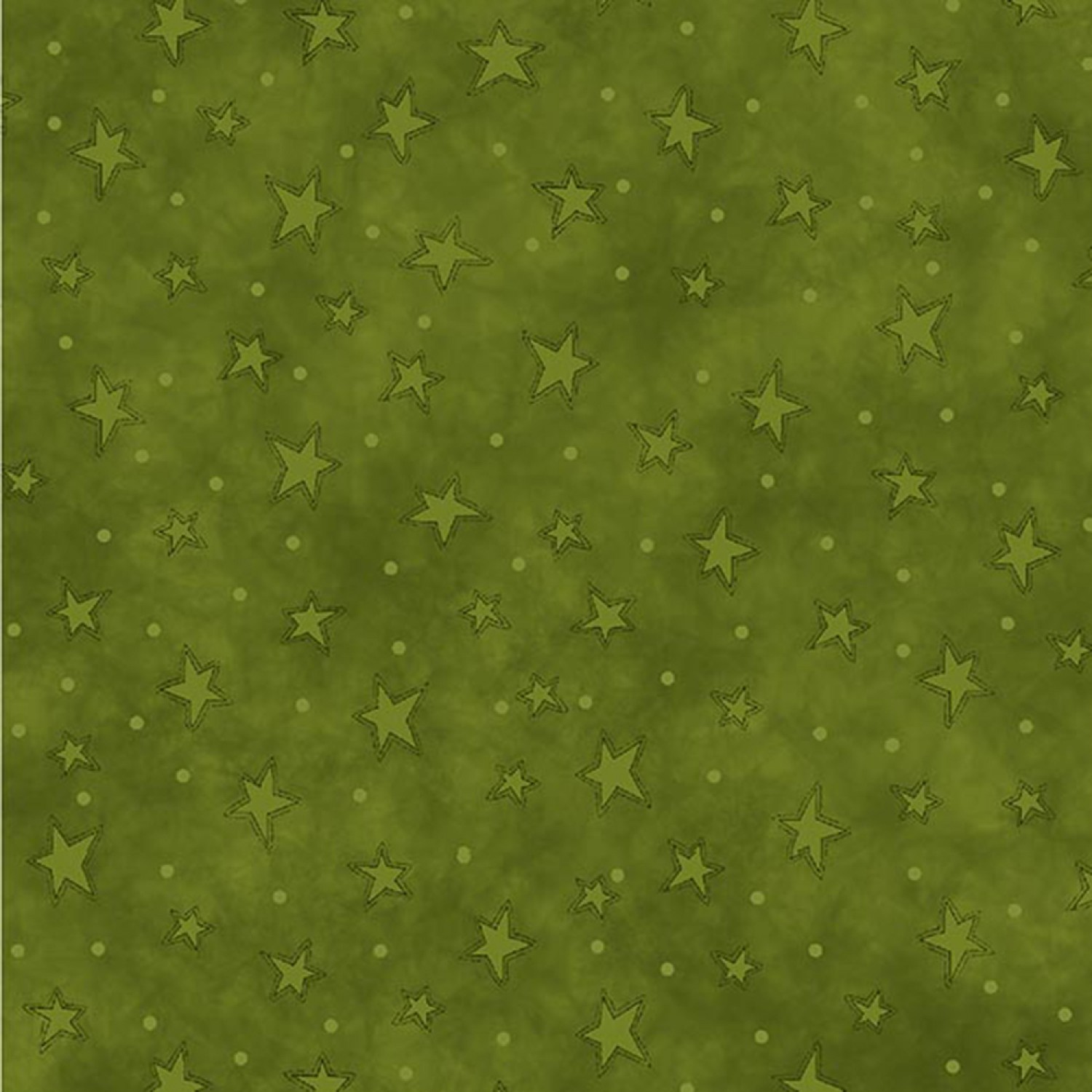 Green Starry Fabric