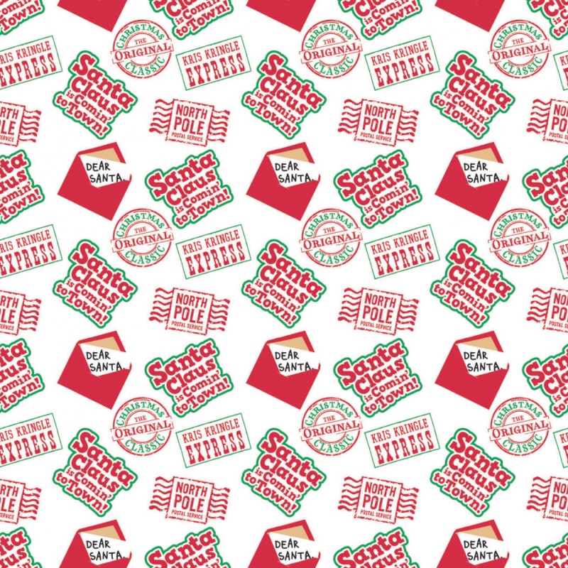 Santa Claus Is Coming to Town Christmas Fabric