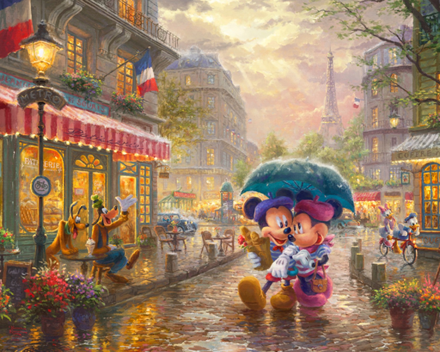 Disney Dreams Mickey and Minnie Mouse in Paris Panel