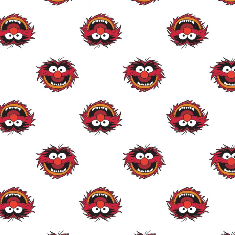 Disney The Muppets Animal Fabric - White
