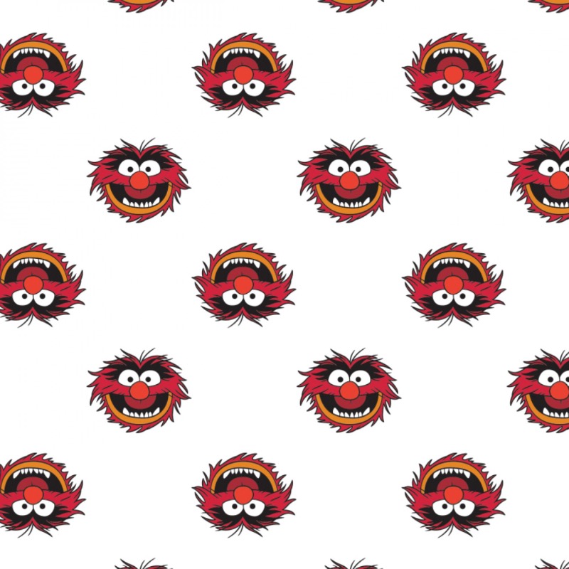 Disney The Muppets Animal Fabric - White