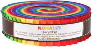 Robert Kaufman Kona Solids Classic Palette Skinny Strips/ Honey Bun