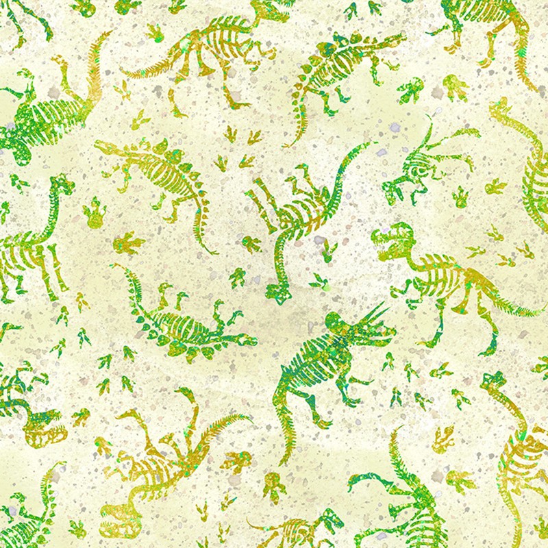 Dinosaur Friends Dino Fossils Fabric