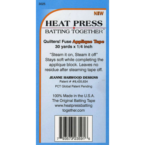 Heat Press Quilters Fuse Applique Tape 30yds
