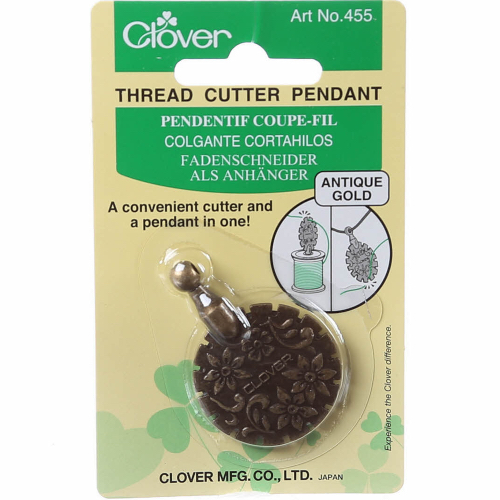 Clover Pendant Thread Cutter Antique Gold