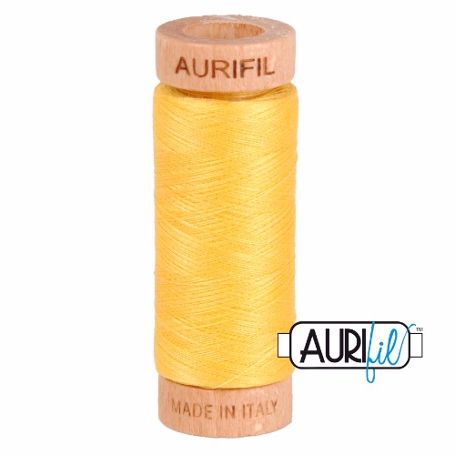 Aurifil 80 280m 1135 Pale Yellow Cotton Thread