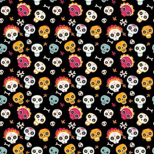 Skulls and Bones Fabric