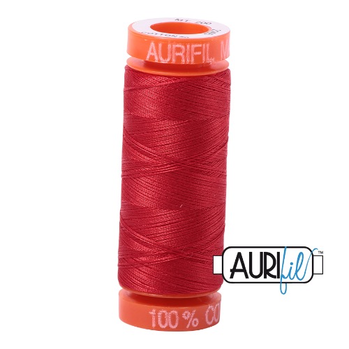 Aurifil 50 200m 2265 Cotton Thread Lobster Red