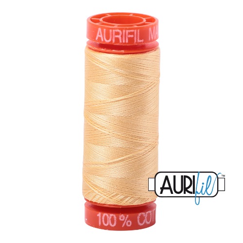 Aurifil 50 200m 2130 Cotton Thread Medium Butter