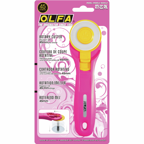 OLFA Splash 45mm Rotary Cutter Pink