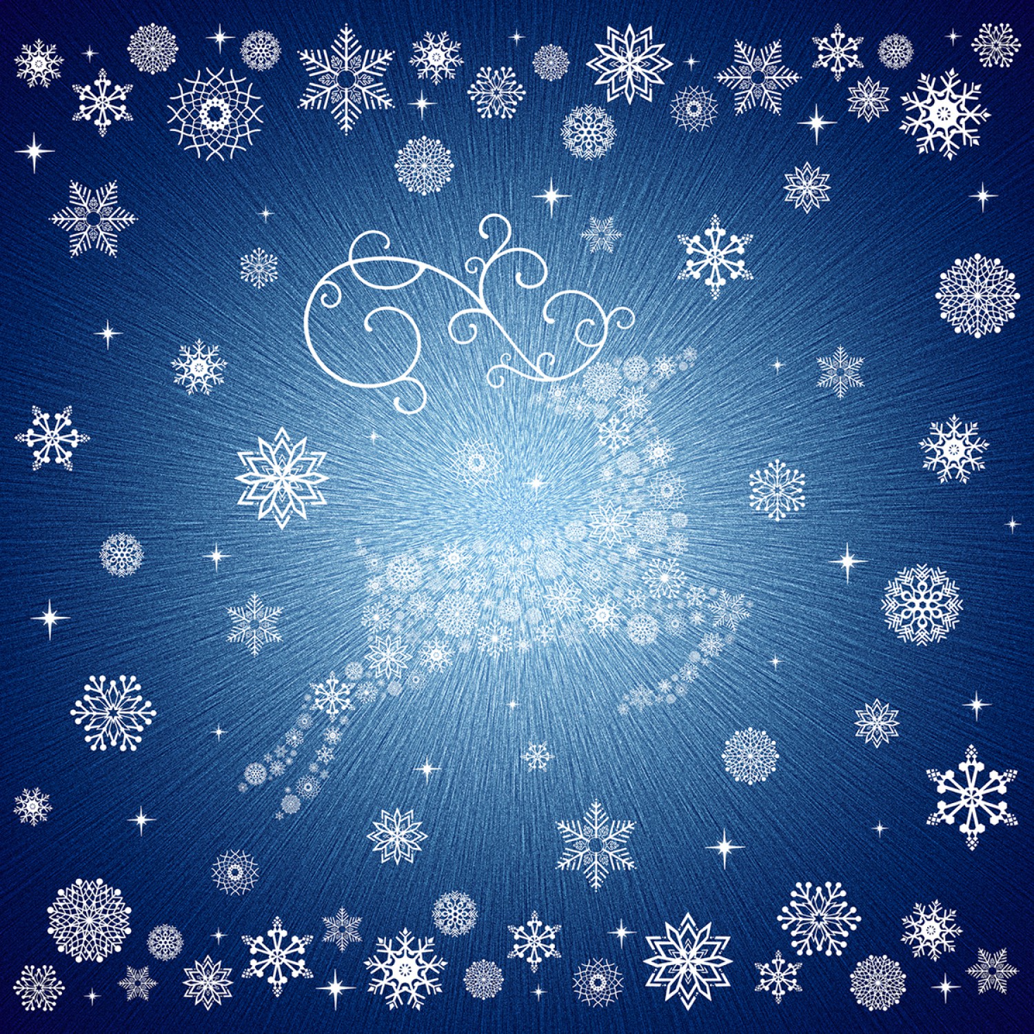 Hoffman Navy Snowflakes Christmas Panel