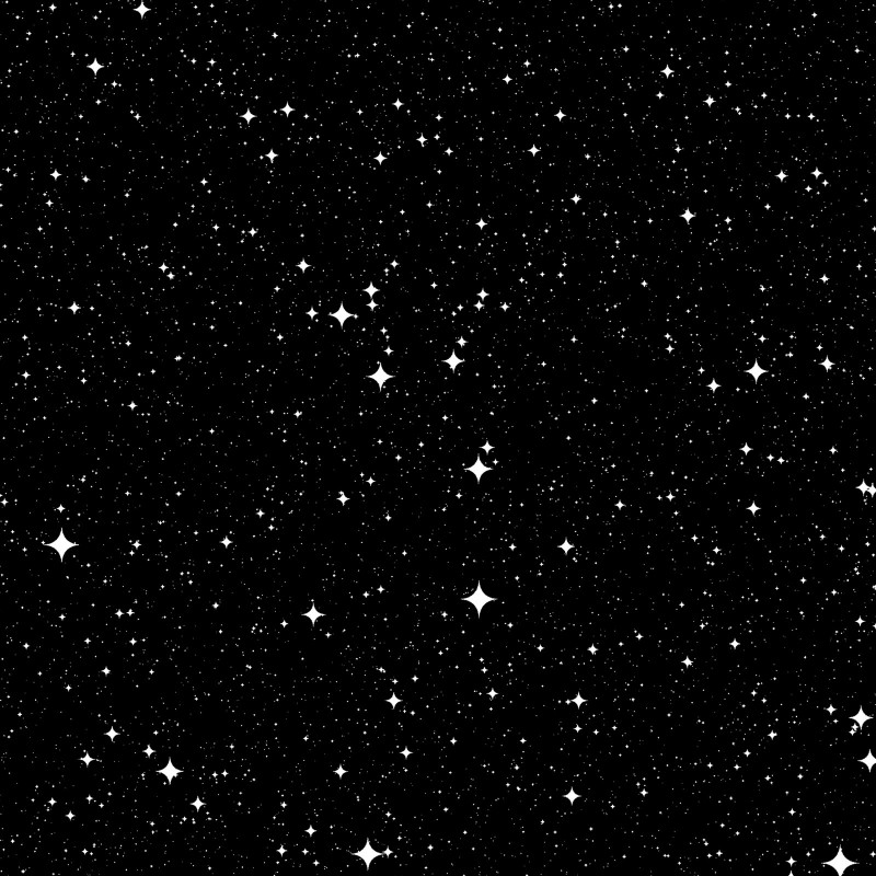 Cosmos Black Stars Fabric