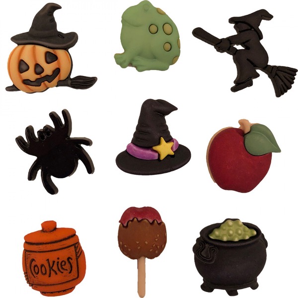 Halloween Witches Kitchen Button Embellishments