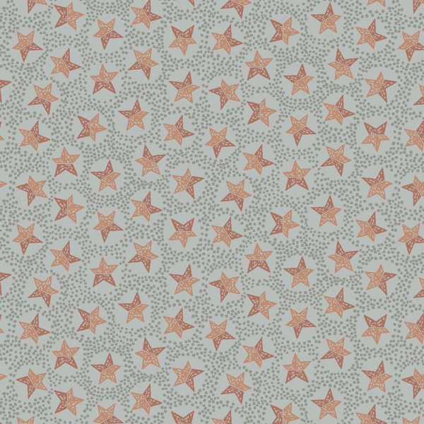 Anni Downs All For Christmas Light Blue Stars Fabric