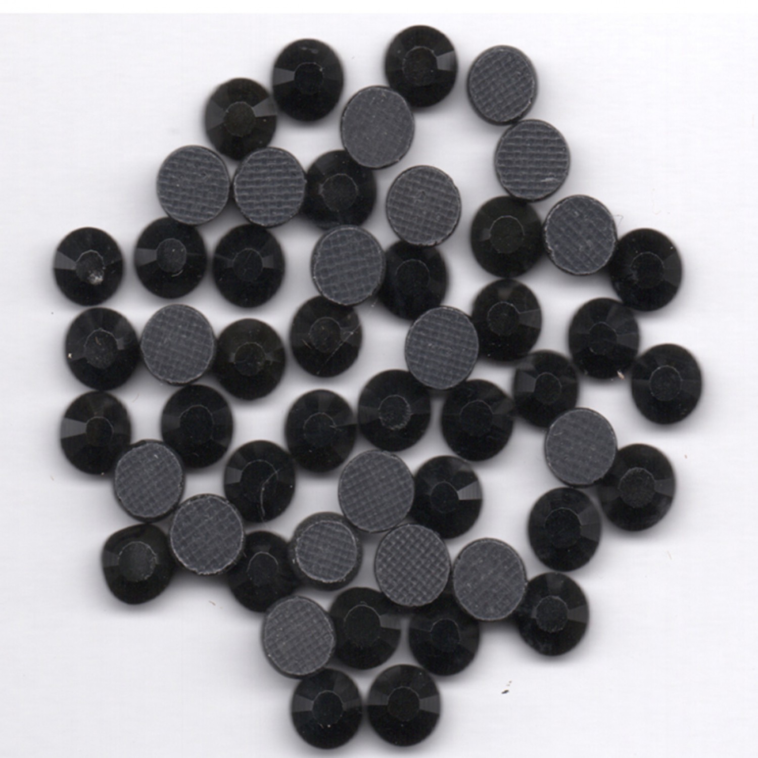 Hotfix Rhinestones 4mm - Jet Black - 60 Pieces