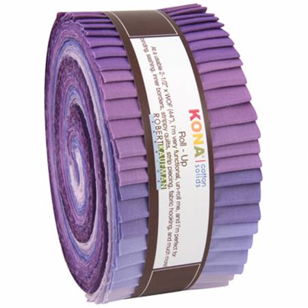 Robert Kaufman Kona Solids Lavender Fields Roll Up/ Jelly Roll