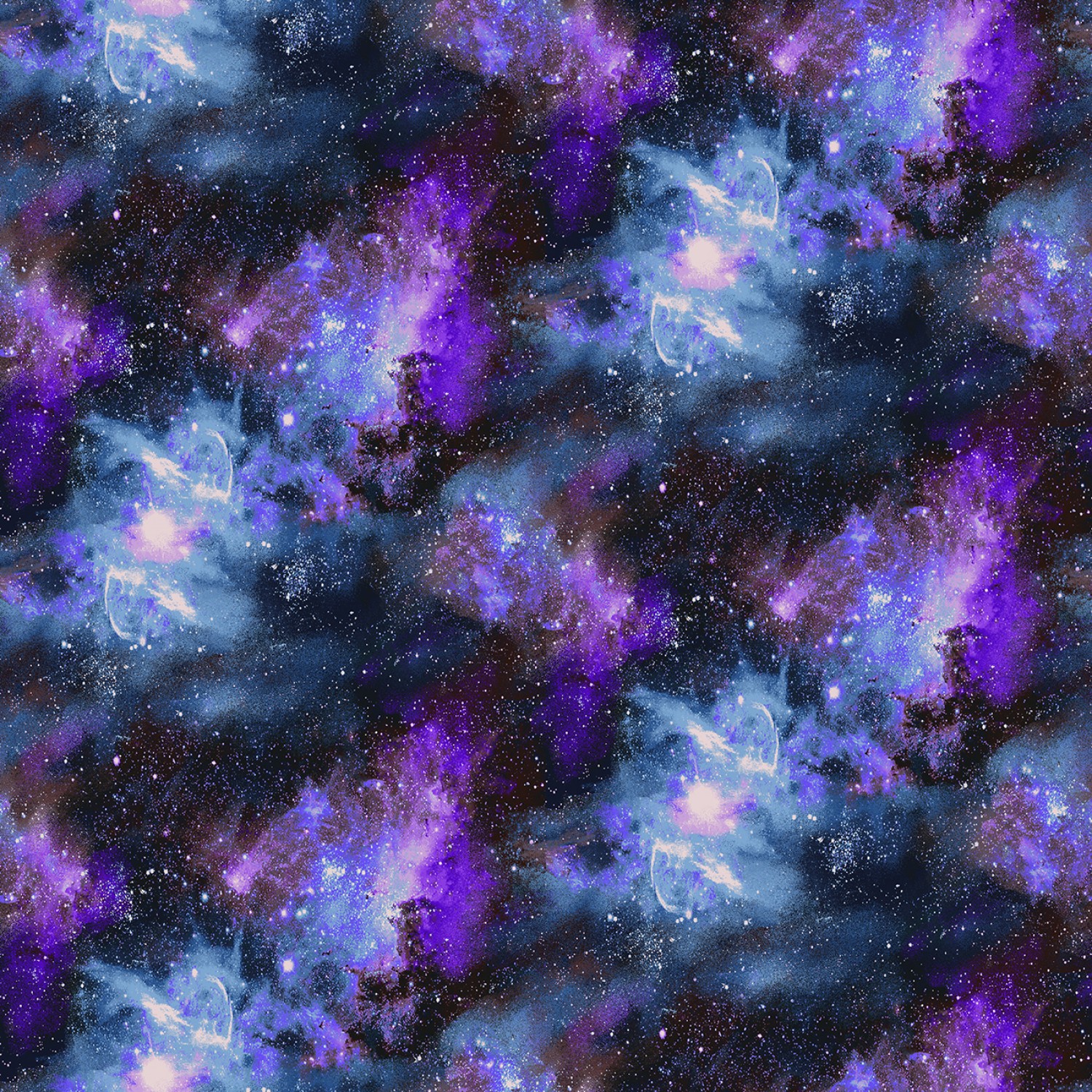Planetary Missions Blue Nebula Fabric