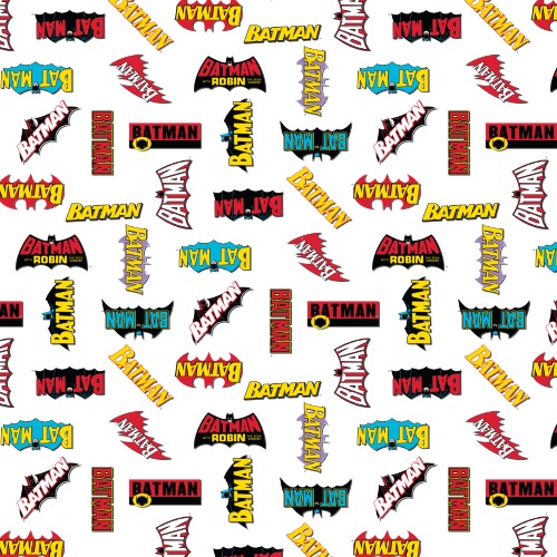 DC Batman Logo History Fabric