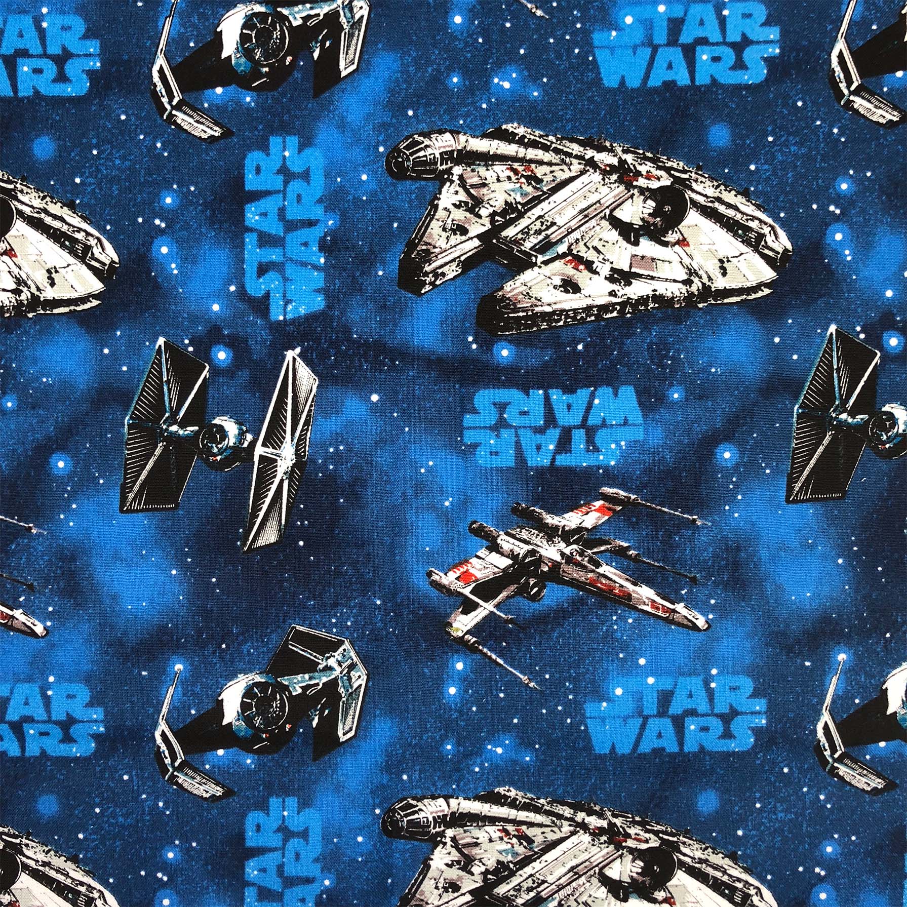 Star Wars Blue Ships Fabric