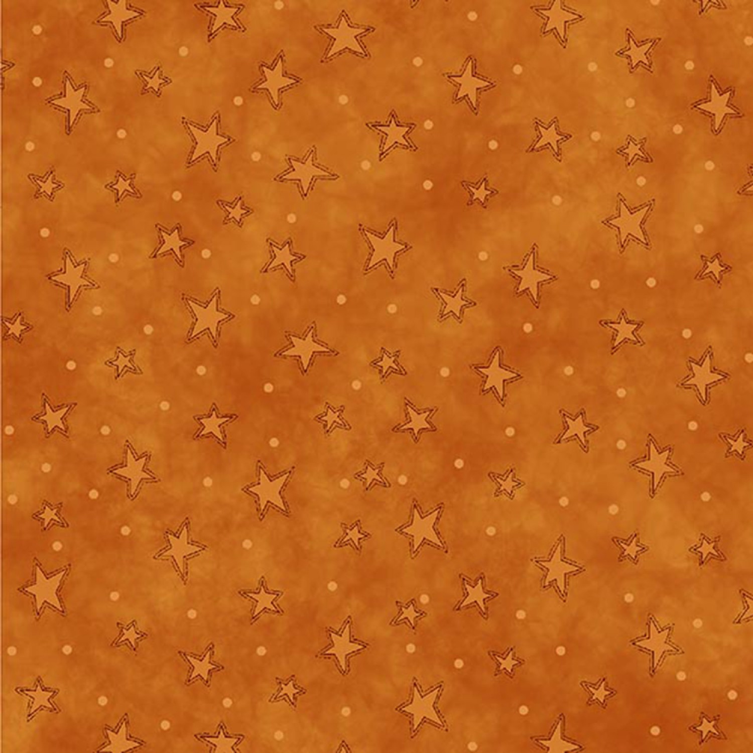 Orange Starry Fabric