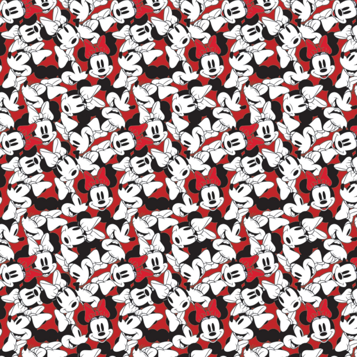 Disney Minnie Mouse Tossed Stack Fabric - Red