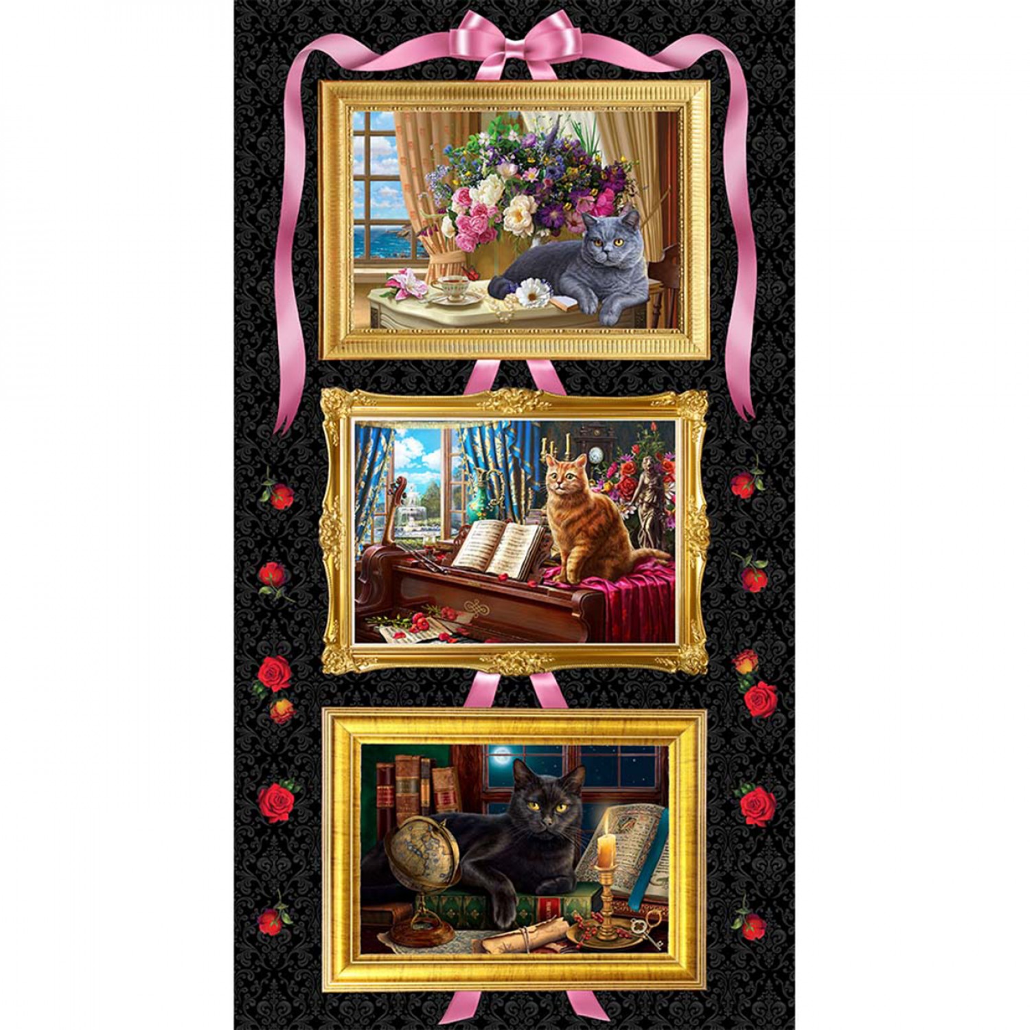 Madame Victoria's Elegant Cats Panel