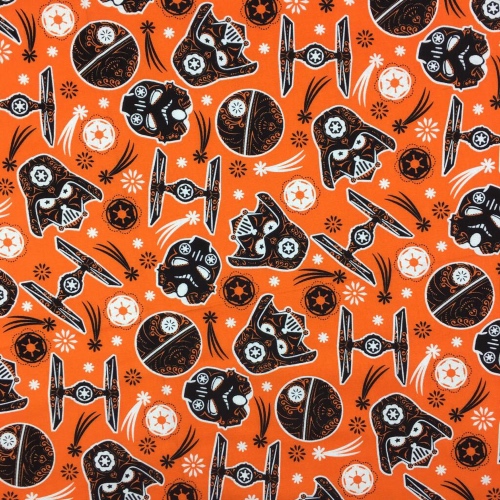 Star Wars Orange Darth Vader Halloween Fabric