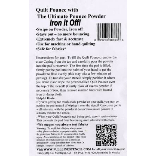 Ultimate Pounce Powder Pad for Quilt Stencils. White The Quilt Shop