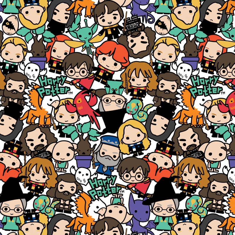 Harry Potter Kawaii Characters Fabric