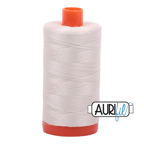 Aurifil 50 1300m 2309 Silver White Cotton Thread