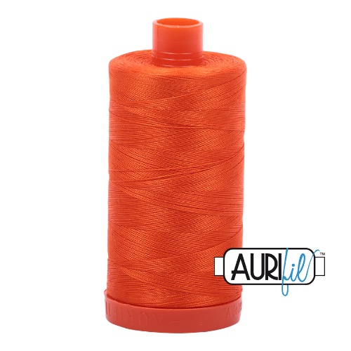 Aurifil 50 1300m 1104 Neon Orange Cotton Thread