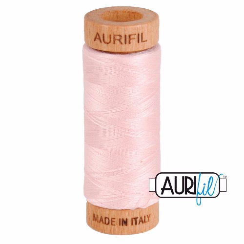 Aurifil 80 280m 2410 Pale Pink Cotton Thread