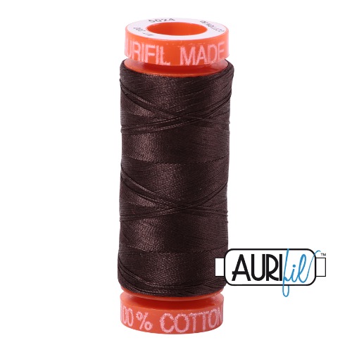 Aurifil 50 200m 5024 Cotton Thread Dark Brown